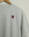 The H Embroidered Pima Cotton Tee (Athletic Grey)