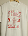 University of HTOWN 2025 Champions Vintage-Wash Tee (White/Red)