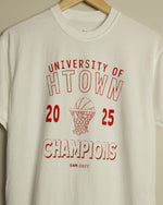 University of HTOWN 2025 Champions Vintage-Wash Tee (White/Red)