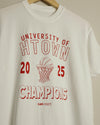 University of HTOWN 2025 Champions Vintage-Wash Tee (White/Red)