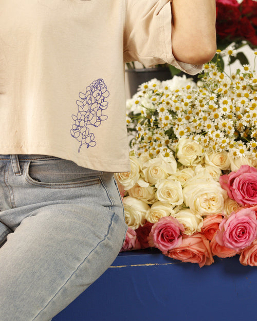 Bluebonnet Cropped Tee