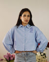 Bluebonnet Cropped Button Up