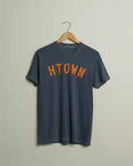 HTOWN Vintage-Wash Tee (Navy/Orange)