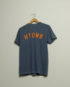 HTOWN Vintage-Wash Tee (Navy/Orange)