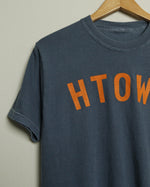 HTOWN Vintage-Wash Tee (Navy/Orange)