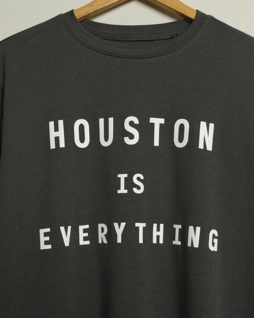 Houston is Everything Pima Cotton Tee (Charcoal/White)