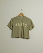 Texas Crop Tee (Moss/Khaki)