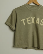 Texas Crop Tee (Moss/Khaki)