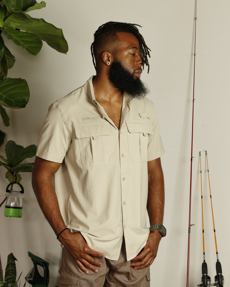Houston is Everything Fishing Shirt (Khaki)