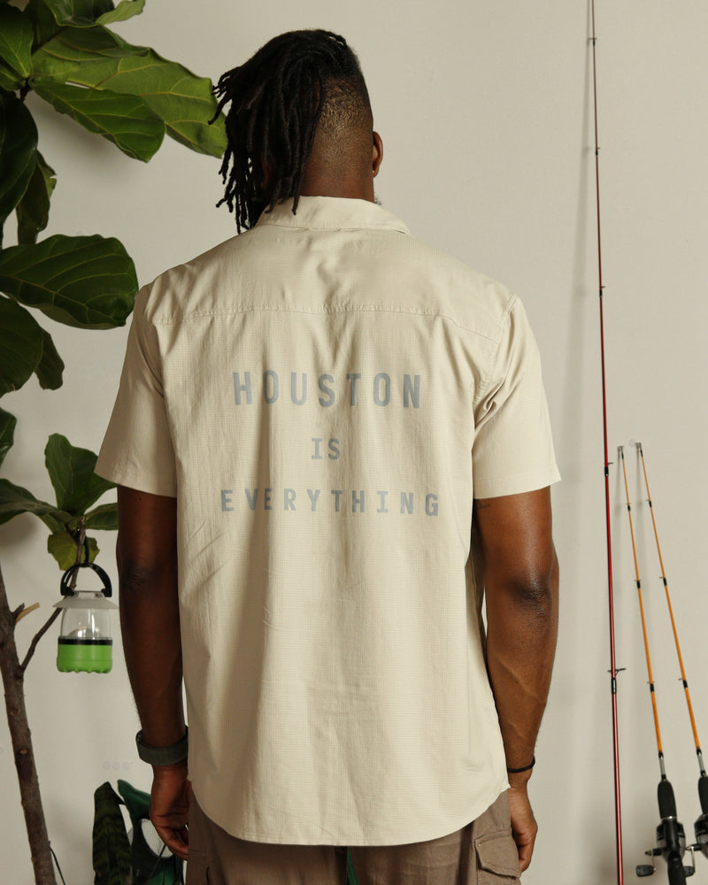 Houston is Everything Fishing Shirt (Khaki)