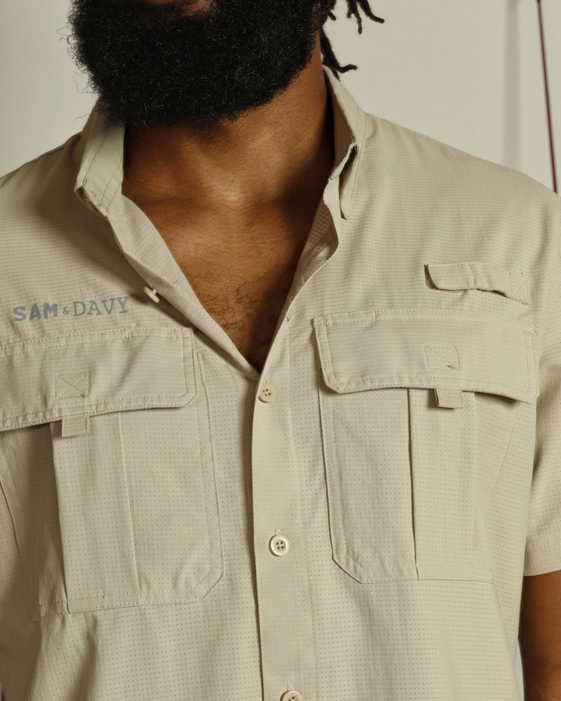 Houston is Everything Fishing Shirt (Khaki)