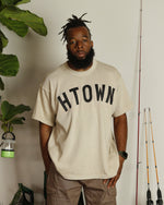 HTOWN Heavyweight Open Weave Tee (Khaki/Black)