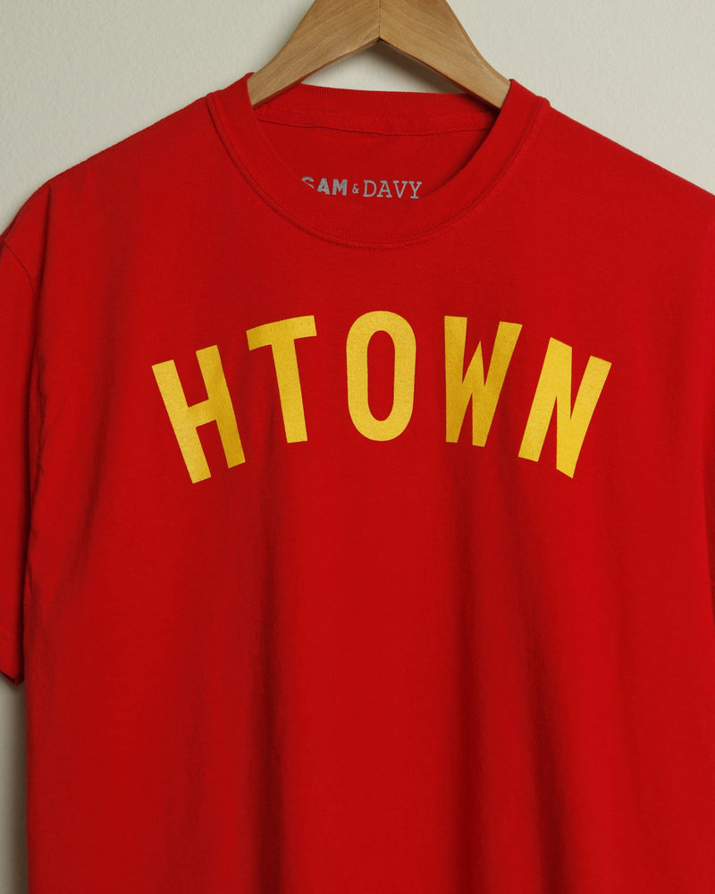 HTOWN Midweight Tee (Red/University Gold)