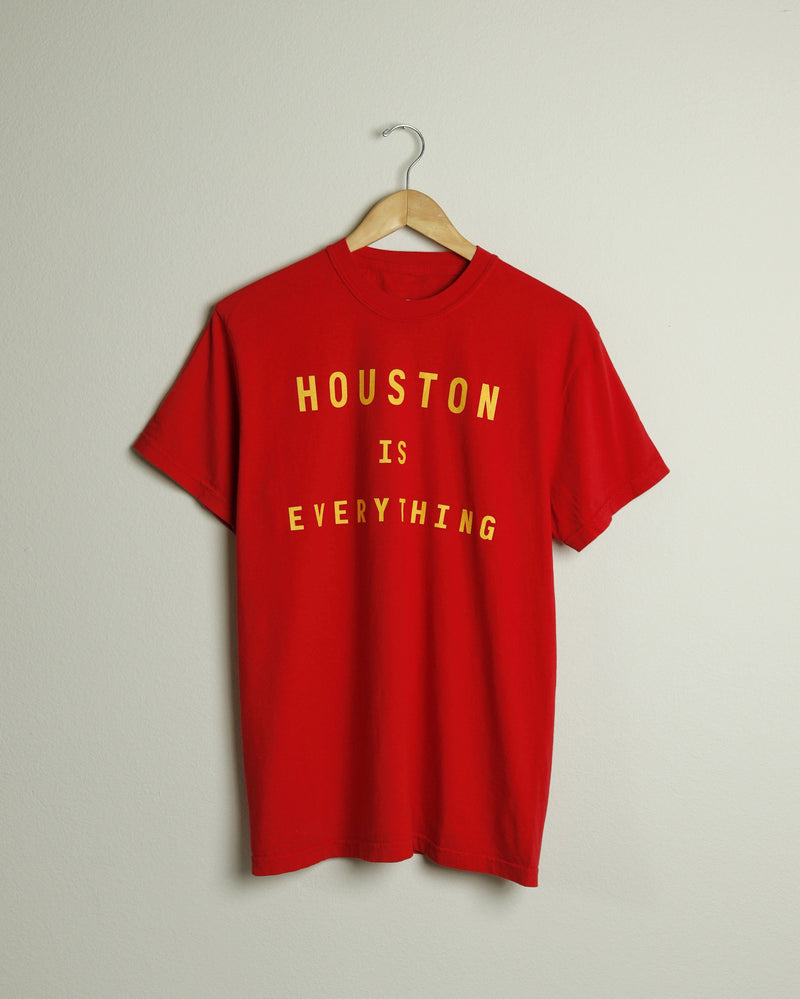 Houston is Everything Midweight Tee (Red/University Gold)