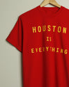 Houston is Everything Midweight Tee (Red/University Gold)