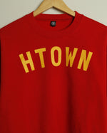 HTOWN Cropped Sweatshirt  (Red/University Gold)