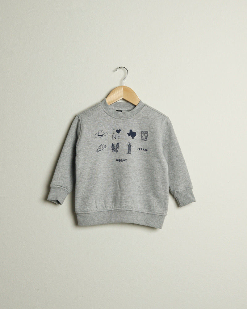 Texas to NYC Mash Up Toddler Crewneck Sweatshirt
