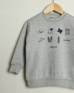 Texas to NYC Mash Up Toddler Crewneck Sweatshirt