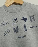 Texas to NYC Mash Up Toddler Crewneck Sweatshirt