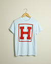 The H Midweight Tee (Sky Blue/Red)