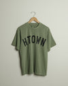 HTOWN Heavyweight Open Weave Tee (Military Green/Black)