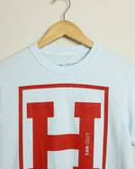 The H Midweight Tee (Sky Blue/Red)