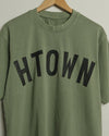 HTOWN Heavyweight Open Weave Tee (Military Green/Black)