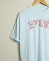 HTOWN Outline Midweight Tee (Sky Blue/Red)