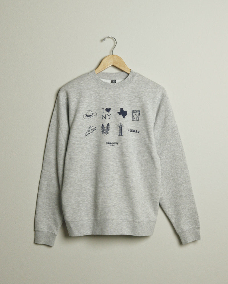 Texas to NYC Mash Up Crewneck Sweatshirt