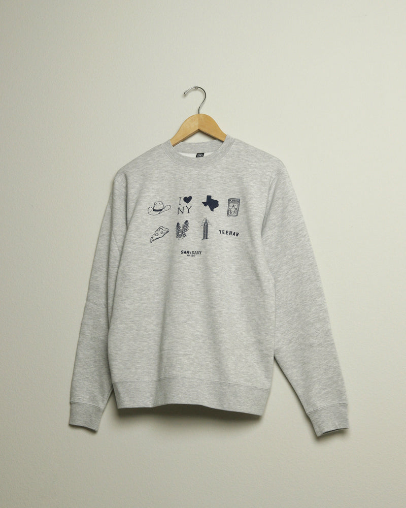 Texas to NYC Mash Up Crewneck Sweatshirt