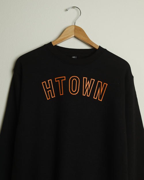 HTOWN Outline Crewneck (Black/Orange)