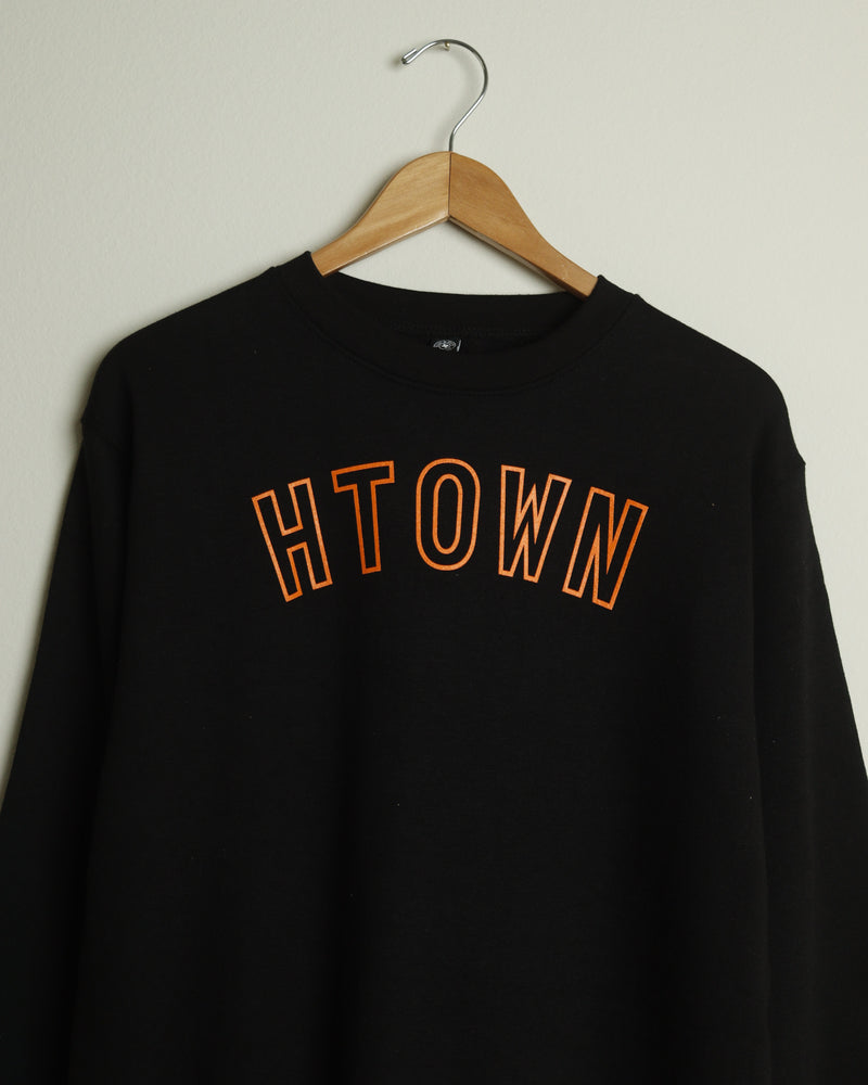 HTOWN Outline Crewneck (Black/Orange)