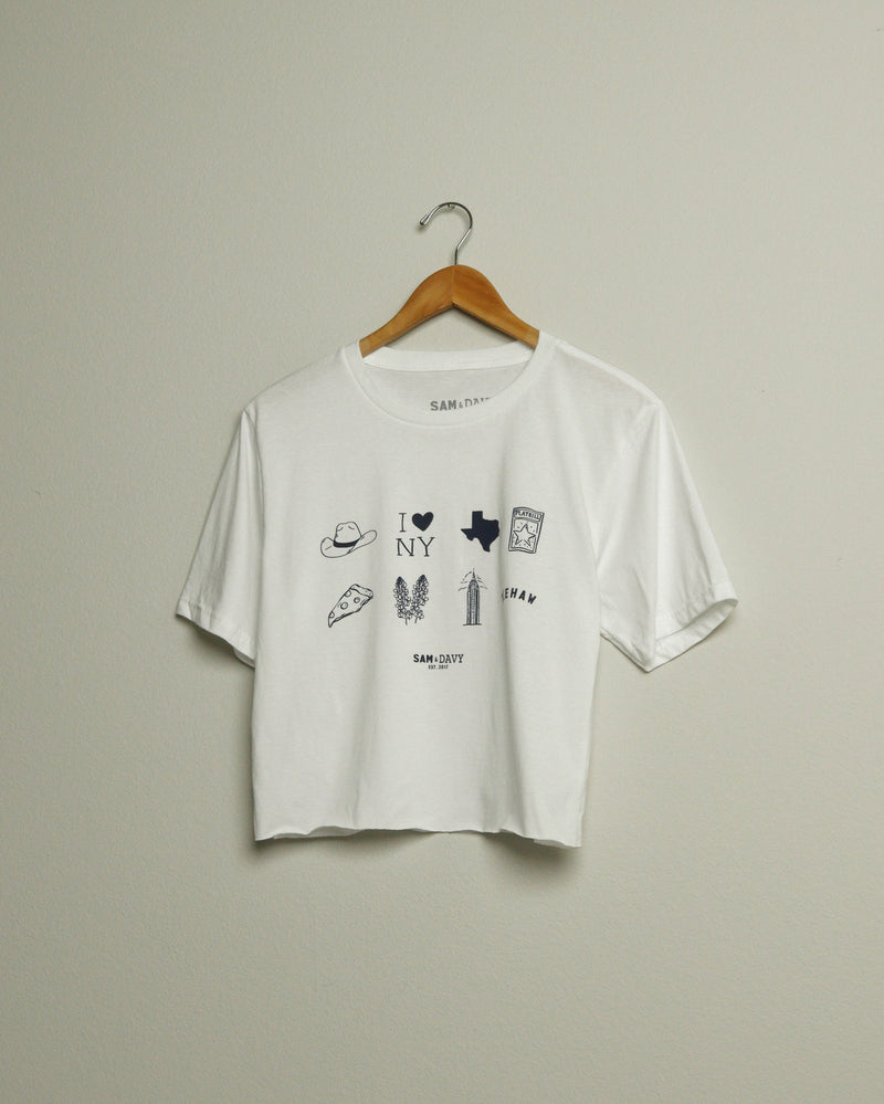 Texas to NYC Mash Up Crop Top