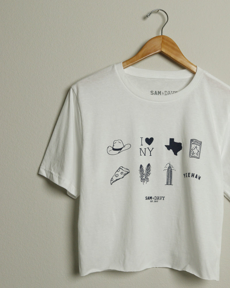 Texas to NYC Mash Up Crop Top