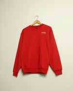 The HTOWN Embroidered Lightweight Crewneck (Red/White)