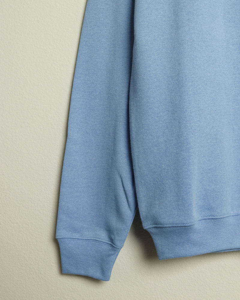 The HTOWN Embroidered Lightweight Crewneck (Sky Blue/Red)