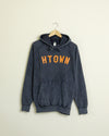 The HTOWN Vintage-wash Hoodie (Navy/Orange)