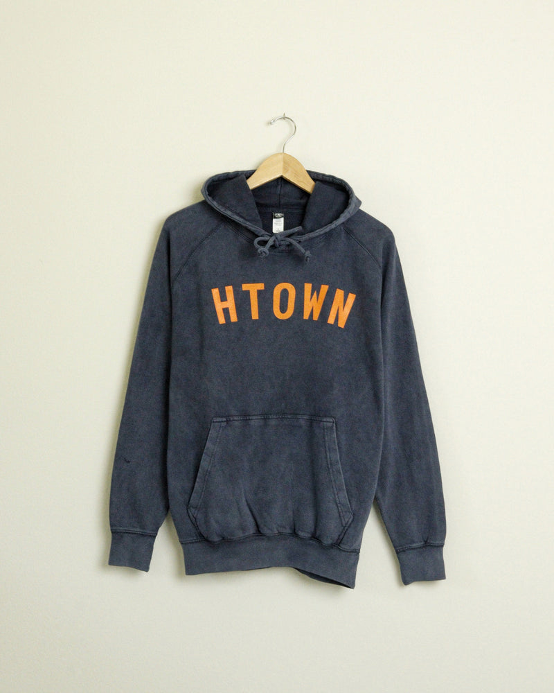 The HTOWN Vintage-wash Hoodie (Navy/Orange)