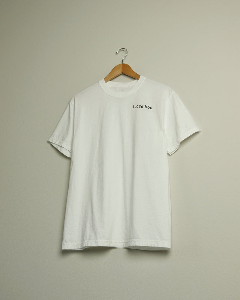 I Love Hou Midweight Tee (White/Black)