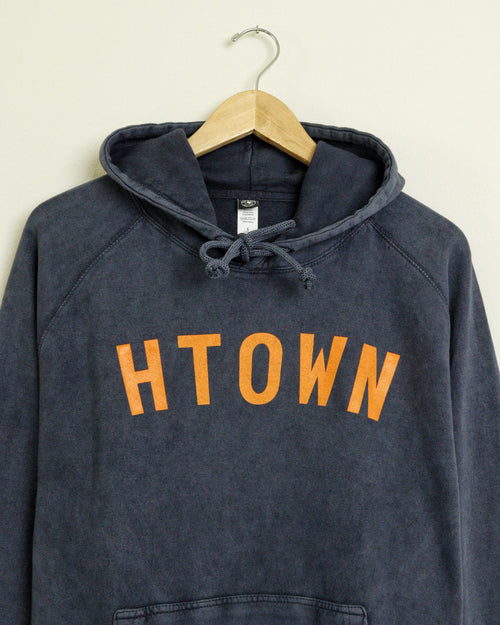 The HTOWN Vintage-wash Hoodie (Navy/Orange)