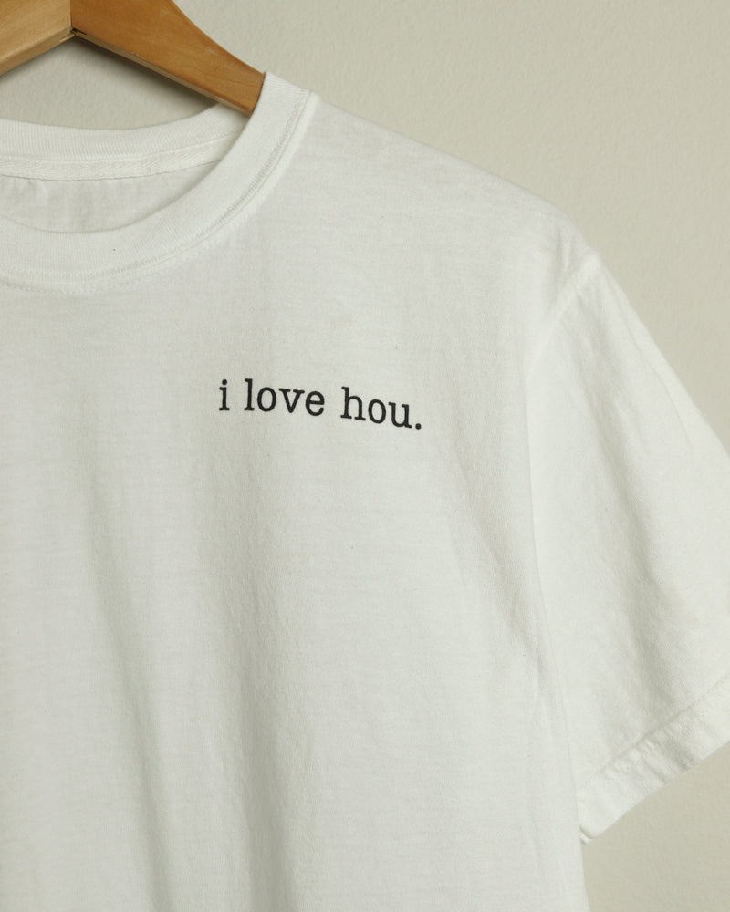 I Love Hou Midweight Tee (White/Black)