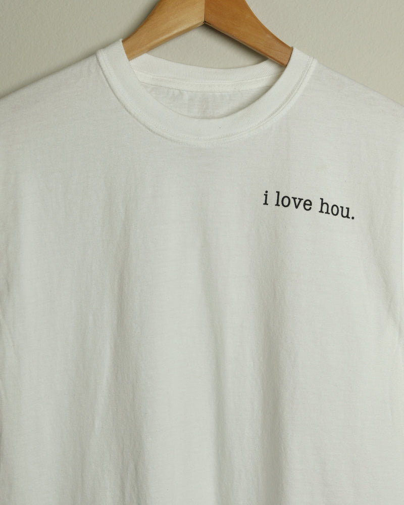 I Love Hou Midweight Tee (White/Black)