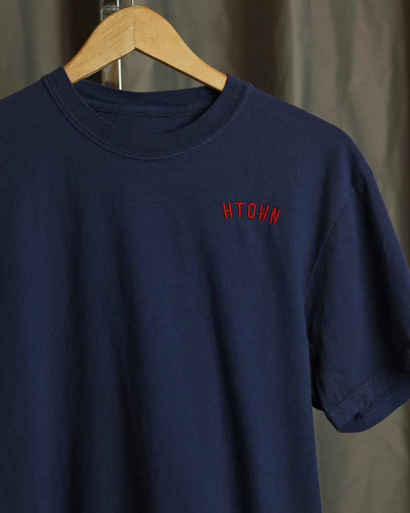 HTOWN Embroidered Vintage-Wash T-Shirt (5 color options)