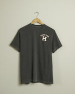 From the H Midweight Vintage-Wash Tee (Faded Charcoal/Pink