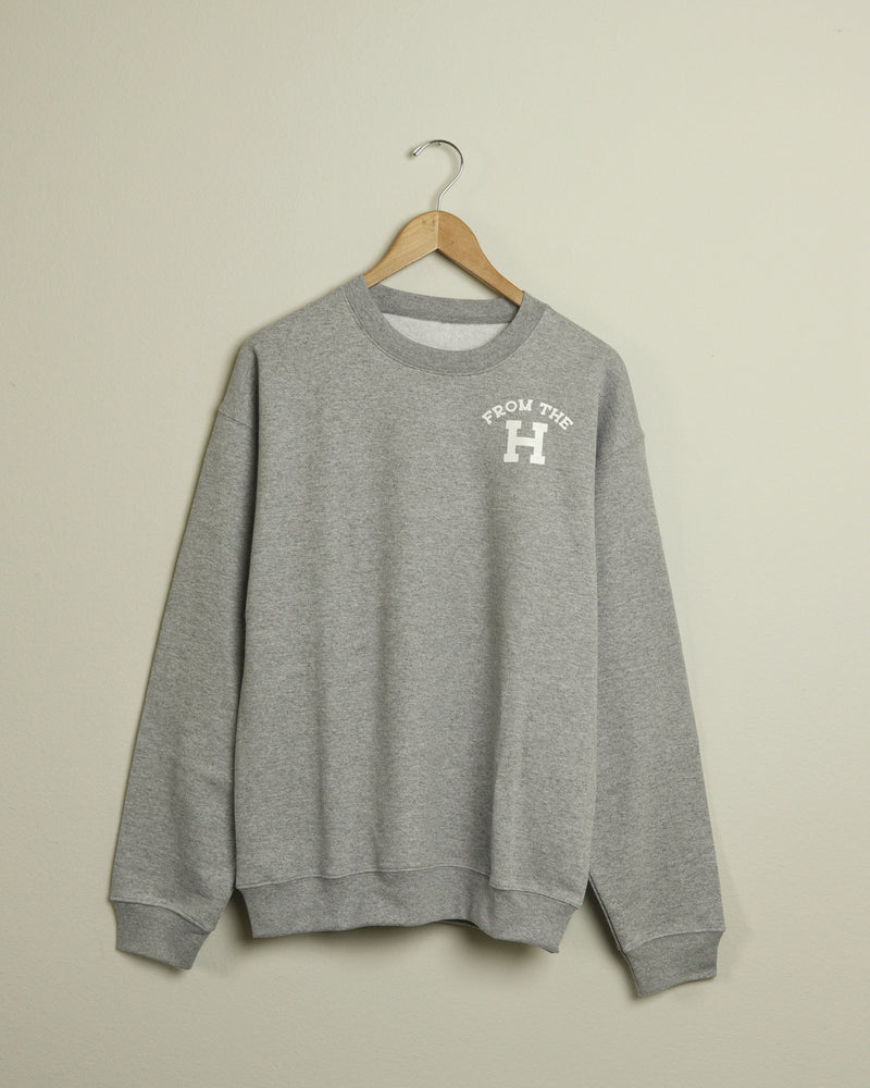 From the H Crewneck Sweatshirt (Heather Grey/White)