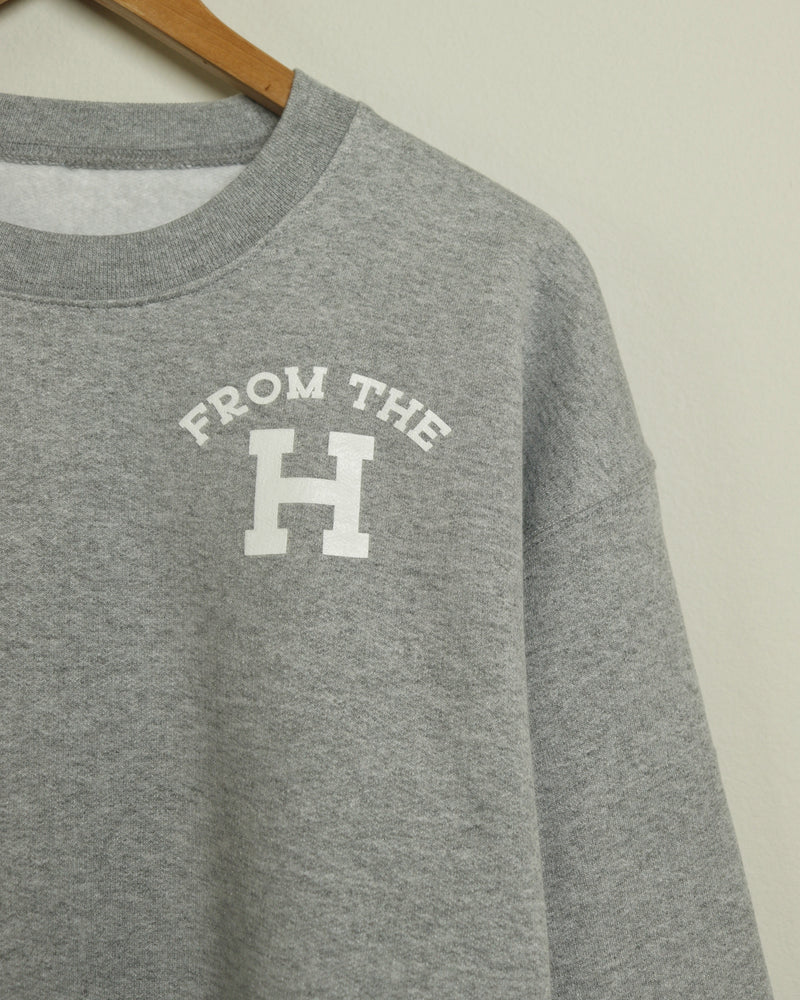 From the H Crewneck Sweatshirt (Heather Grey/White)