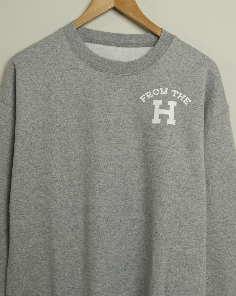 From the H Crewneck Sweatshirt (Heather Grey/White)