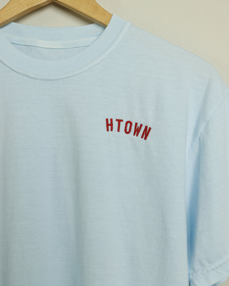 HTOWN Embroidered Vintage-Wash T-Shirt (5 color options)