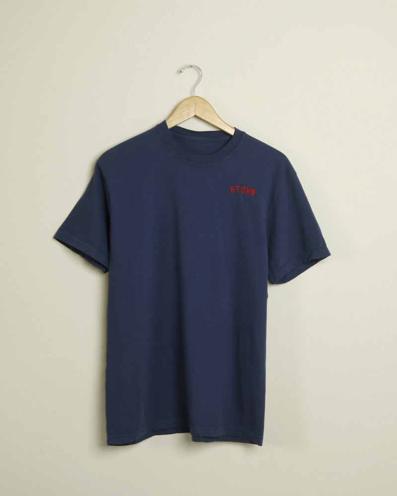 HTOWN Embroidered Vintage-Wash T-Shirt (5 color options)