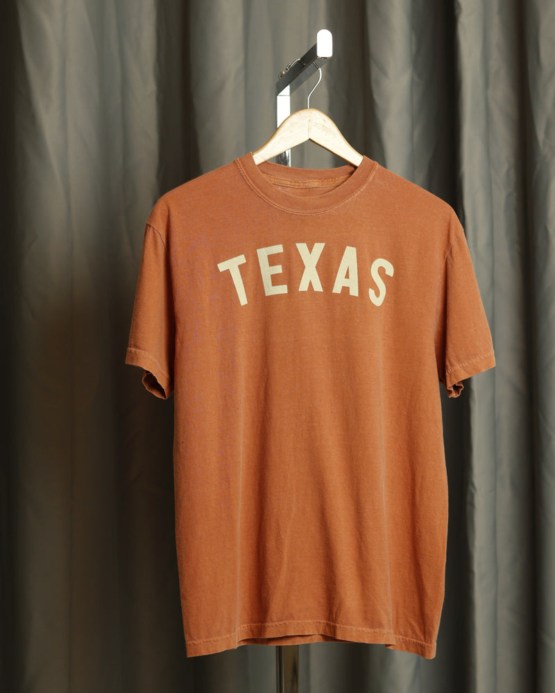 TEXAS Midweight Tee (Burnt Orange/Khaki)